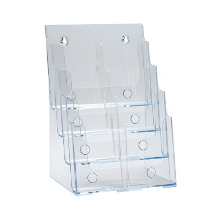 AZAR DISPLAYS Four-Tier Eight-Pocket Trifold Brochure Holder 252377